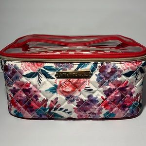 Betsy Johnson 3 Piece Floral Travel Toiletry Bag